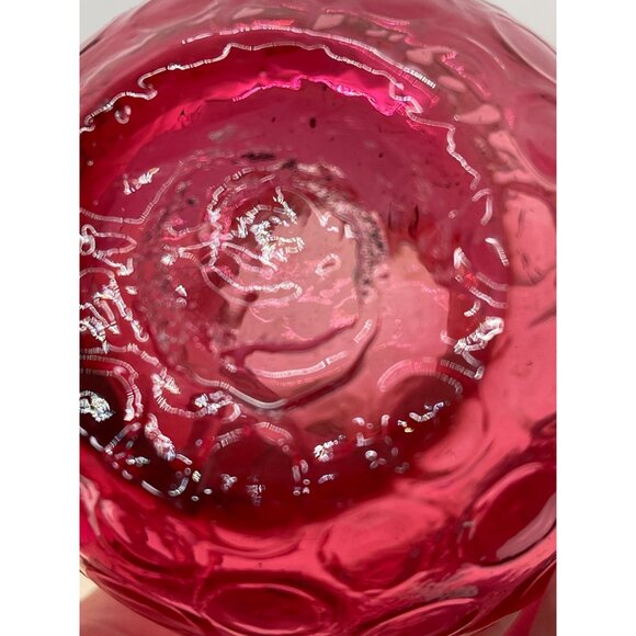 Vintage Pilgrim Glass Co. Cranberry 4" Mini Art Glass Pitcher - Picture 6 of 7